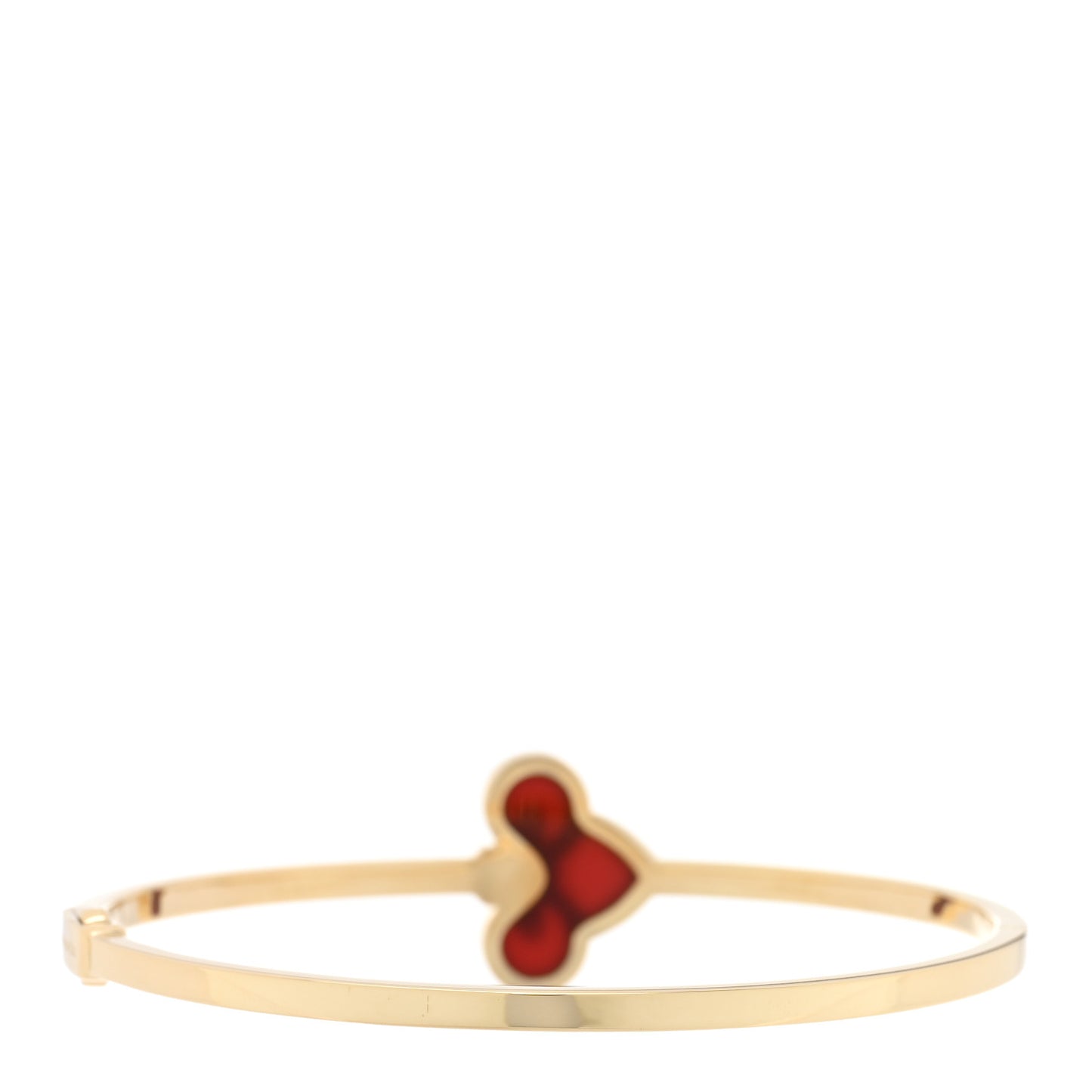 18K Yellow Gold Diamond Carnelian Fleur De Lis Bracelet