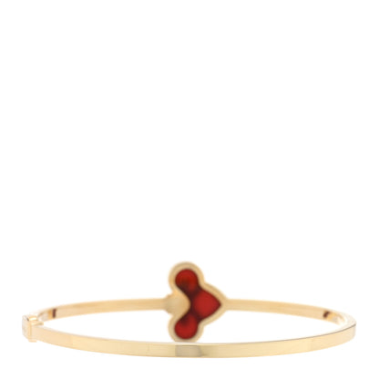 Tiffany 18K Yellow Gold Diamond Carnelian Fleur De Lis Bracelet 2 of 4