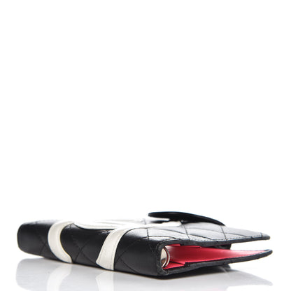 Chanel Calfskin Quilted Small Cambon Agenda Planner Black White 4 of 12