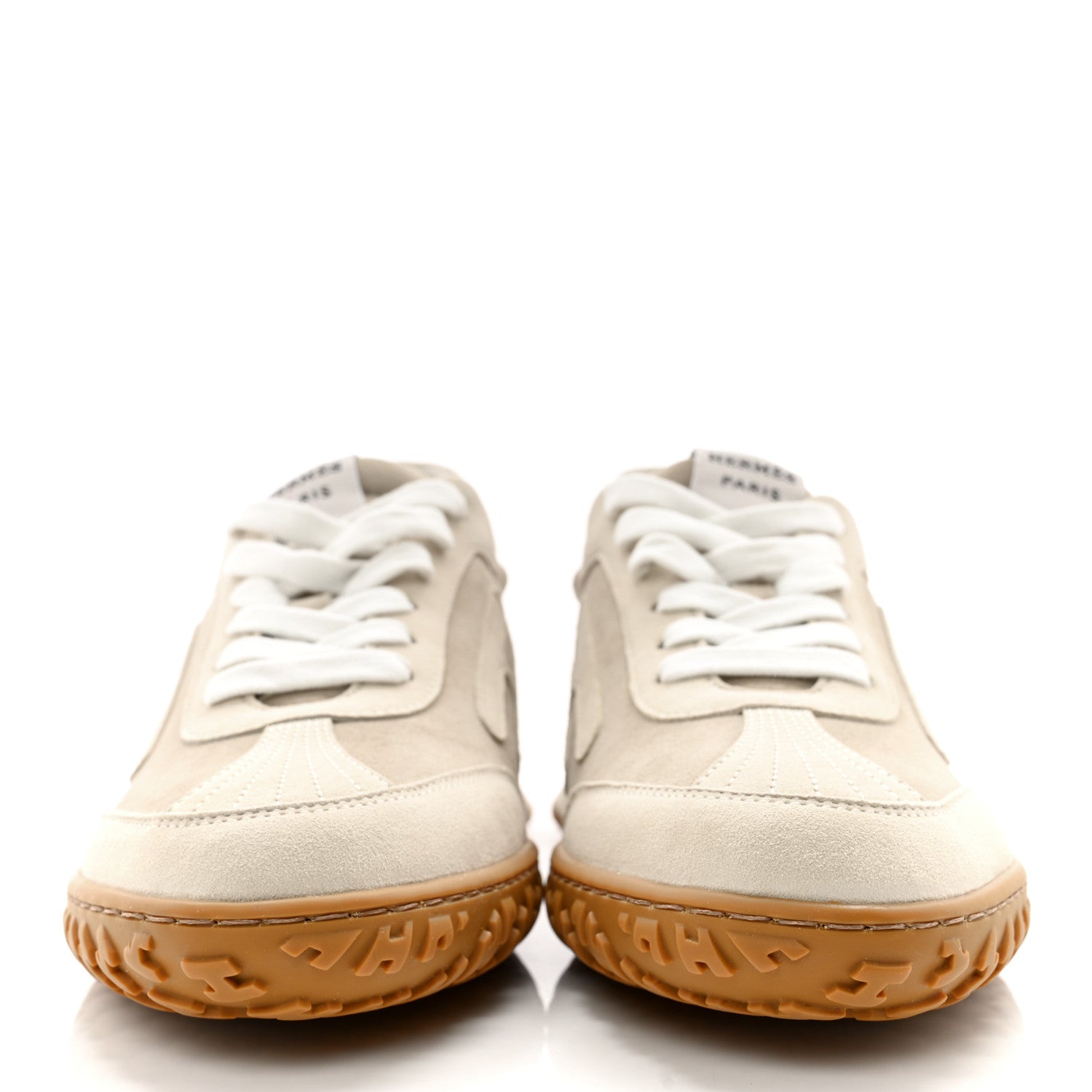 Hermes Suede Goatskin Jet Sneakers 36 Beige Esquisse Glaise