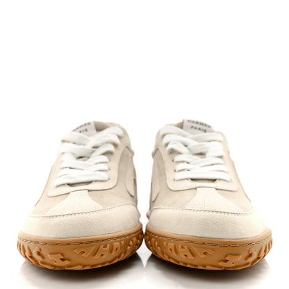 Hermes Suede Goatskin Jet Sneakers 36 Beige Esquisse Glaise 2 of 7