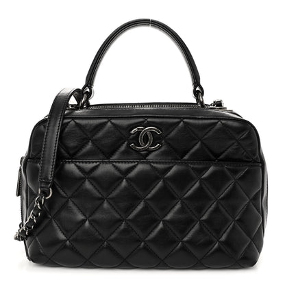 Chanel Lambskin Quilted Medium Trendy CC Bowling Bag Black 1 of 13