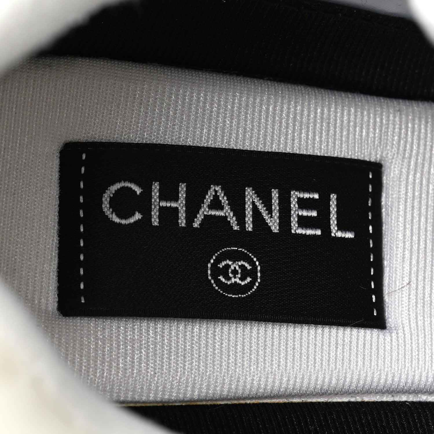 Chanel Suede Calfskin Fabric CC Sneakers 41 White 7 of 19