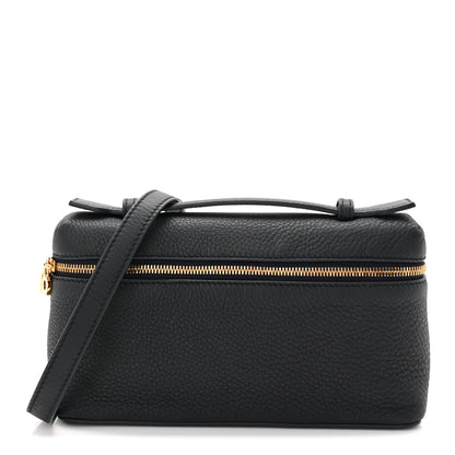 Loro Piana Grained Calfskin L19 Extra Pocket Pouch Navy 1 of 10