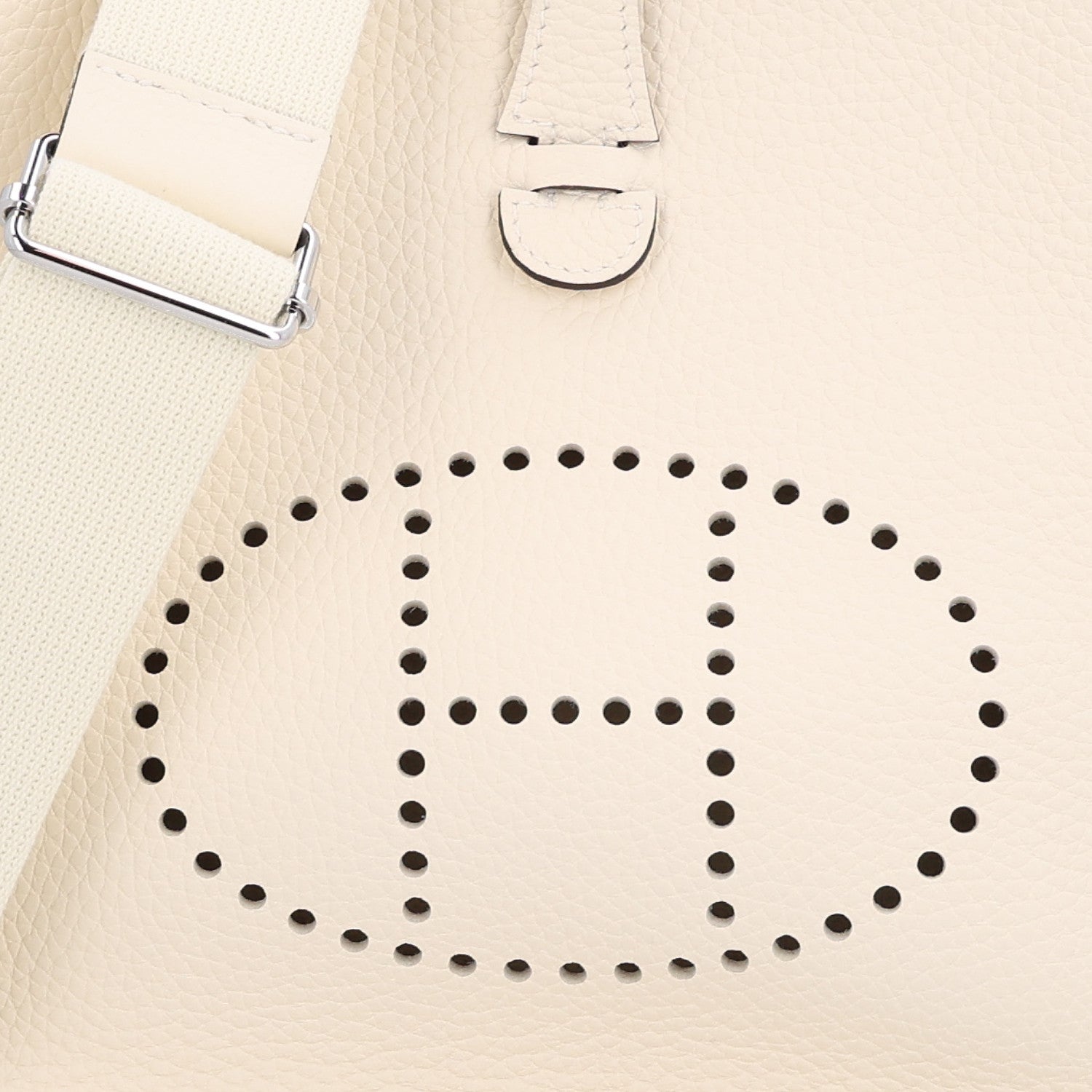 Hermes Taurillon Clemence Evelyne 23 Poche III Cream 8 of 10