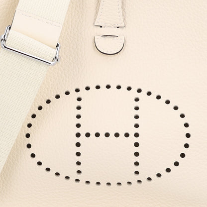 Hermes Taurillon Clemence Evelyne 23 Poche III Cream 8 of 10