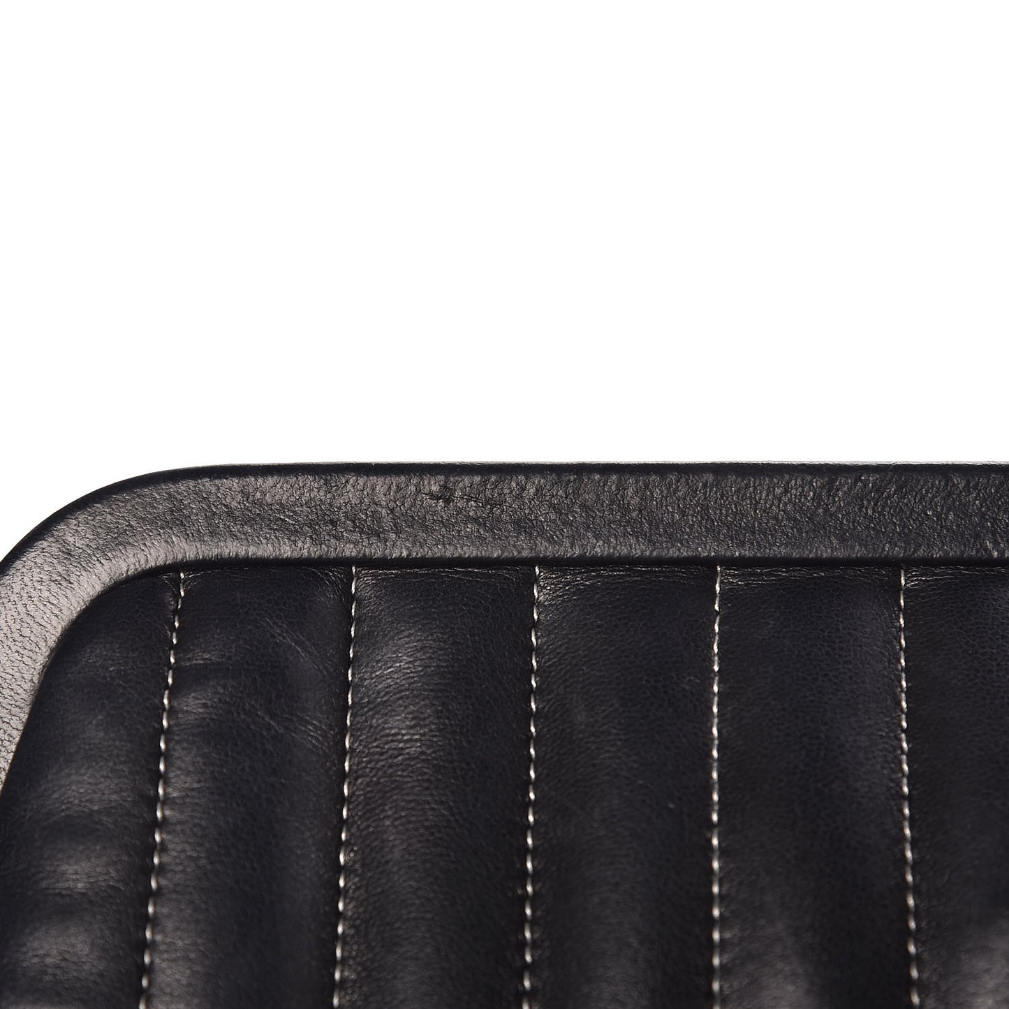 Lambskin Vertical Quilted Mademoiselle Clutch Black