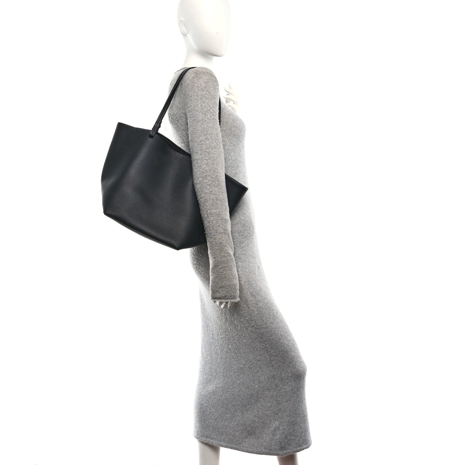 The Row Grained Calfskin Park Tote Three Black 2 of 11