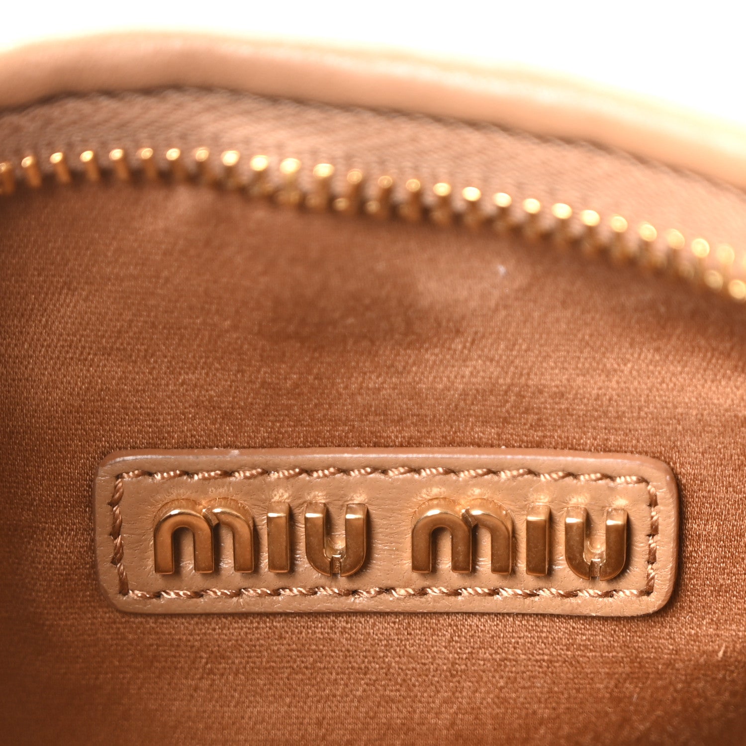 Miu Miu Nappa Matelasse Small Wander Hobo Caramel 6 of 9