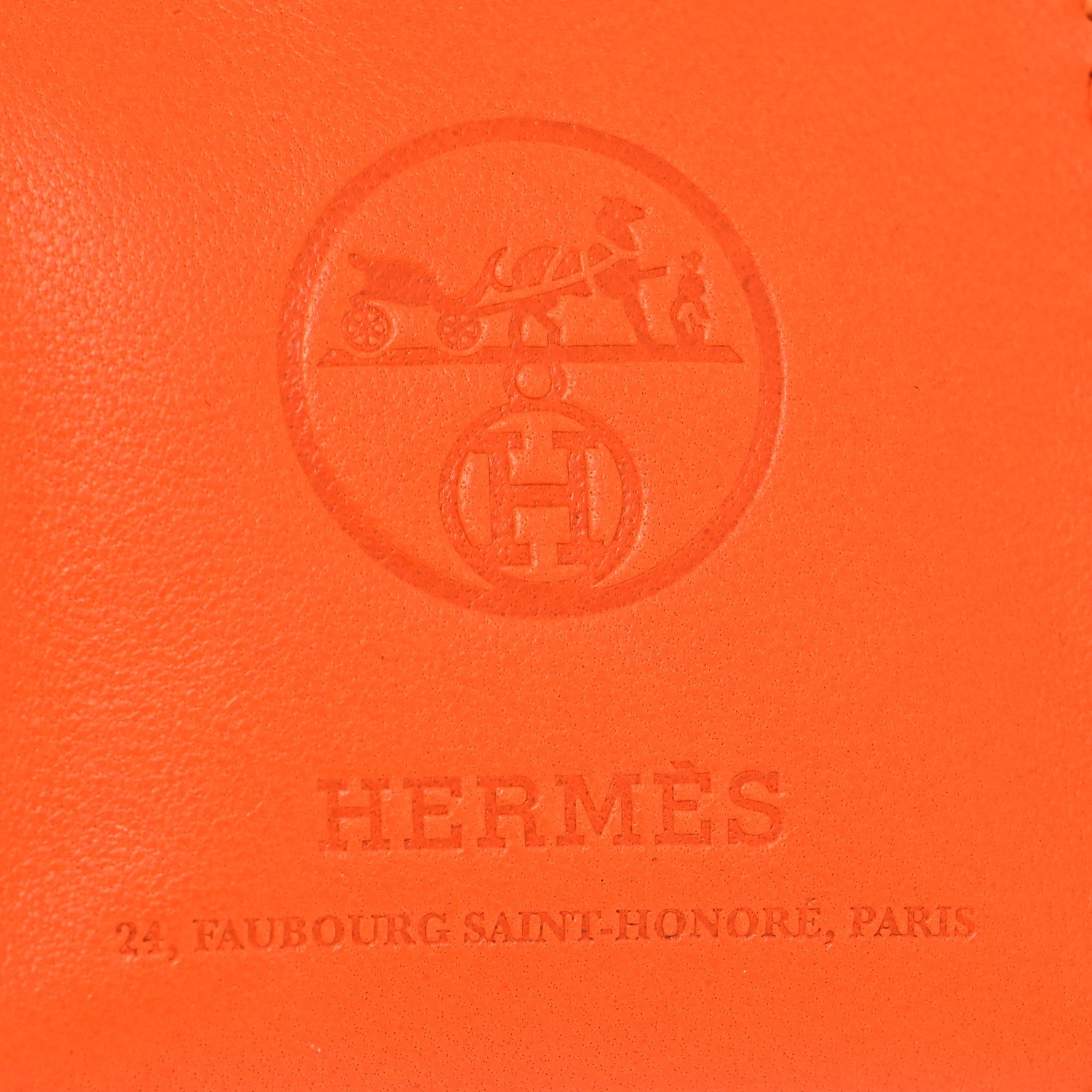Hermes Milo Lambskin Swift Shopping Bag Charm Feu Gold 3 of 3
