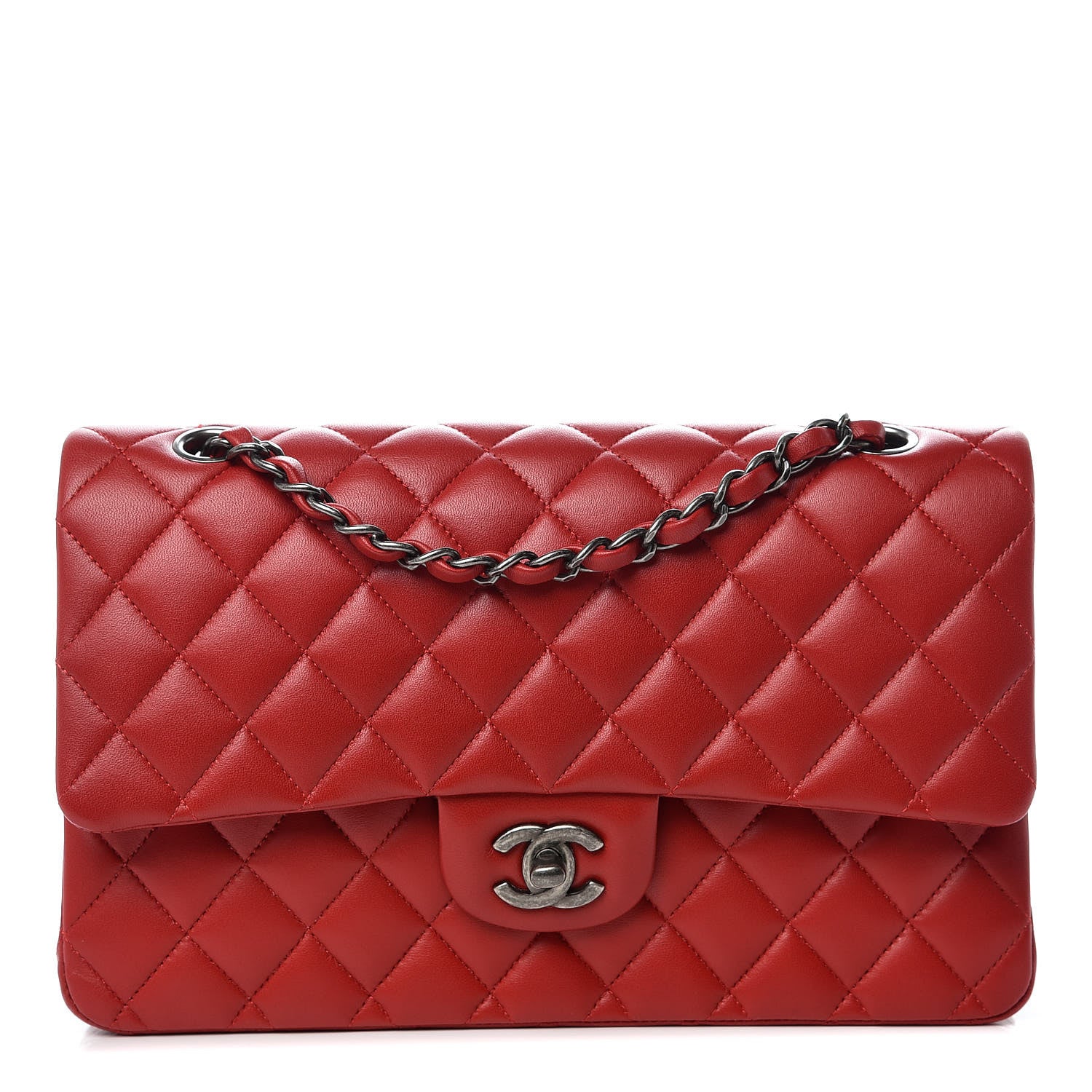 Chanel Lambskin Quilted Medium Double Flap Red 1 of 9