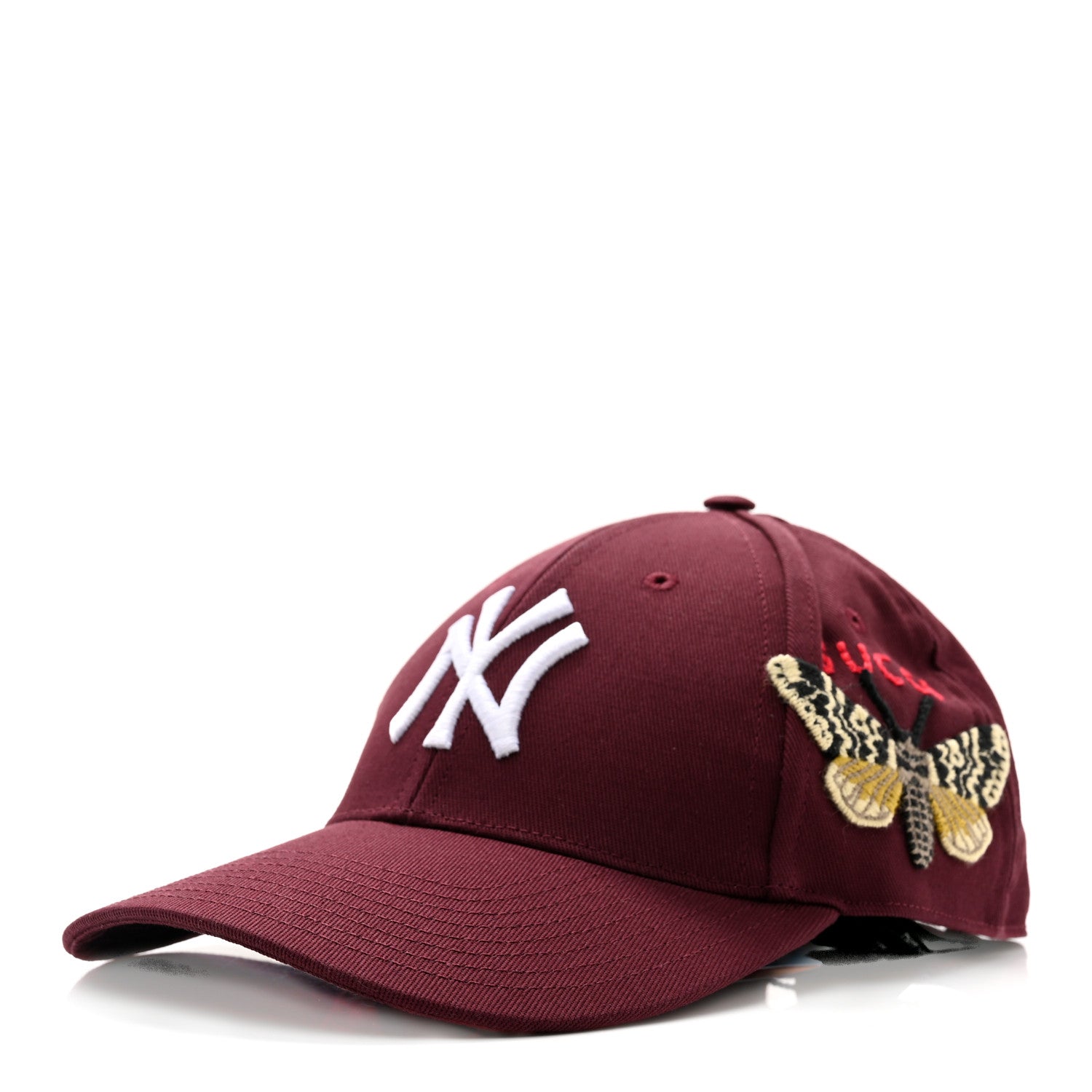 Gucci X MLB Cotton NY Yankees Baseball Hat 57-61 Lacquer 1 of 11