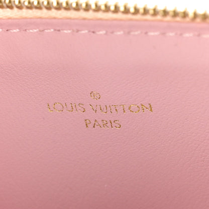Louis Vuitton Damier Azur Felicie Chain Wallet Zippered Insert Rose Ballerine 6 of 8