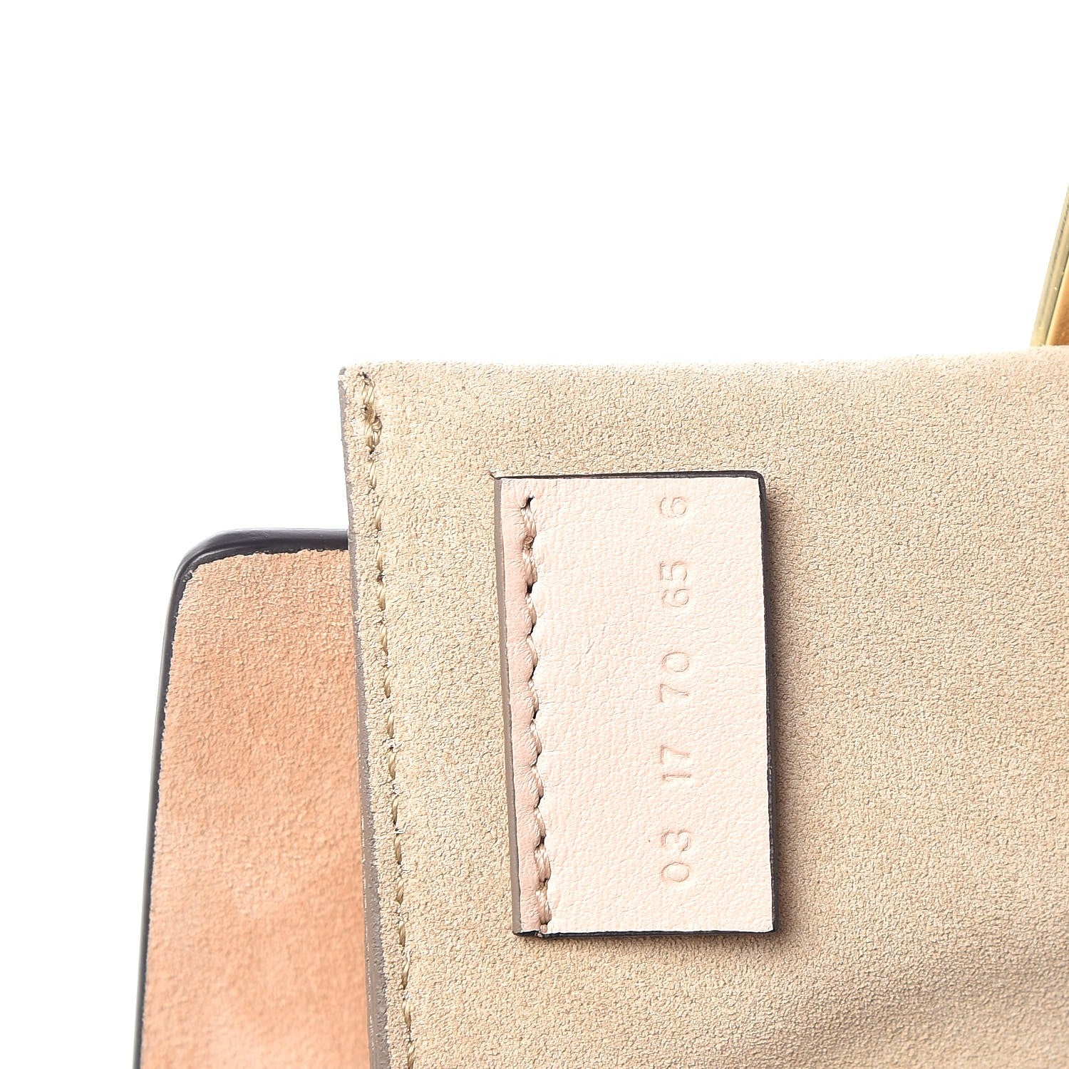 Chloe Suede Smooth Calfskin Mini Drew Shoulder Bag Cement Pink 7 of 8