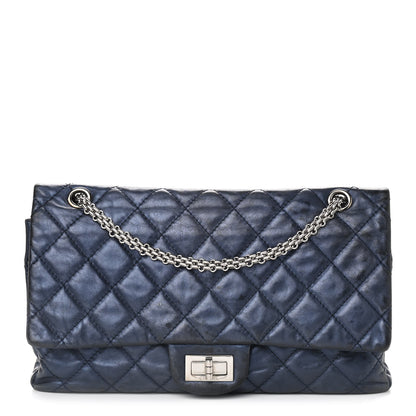 Chanel Metallic Aged Calfskin Quilted 2.55 Reissue 227 Flap Blue 1 of 18