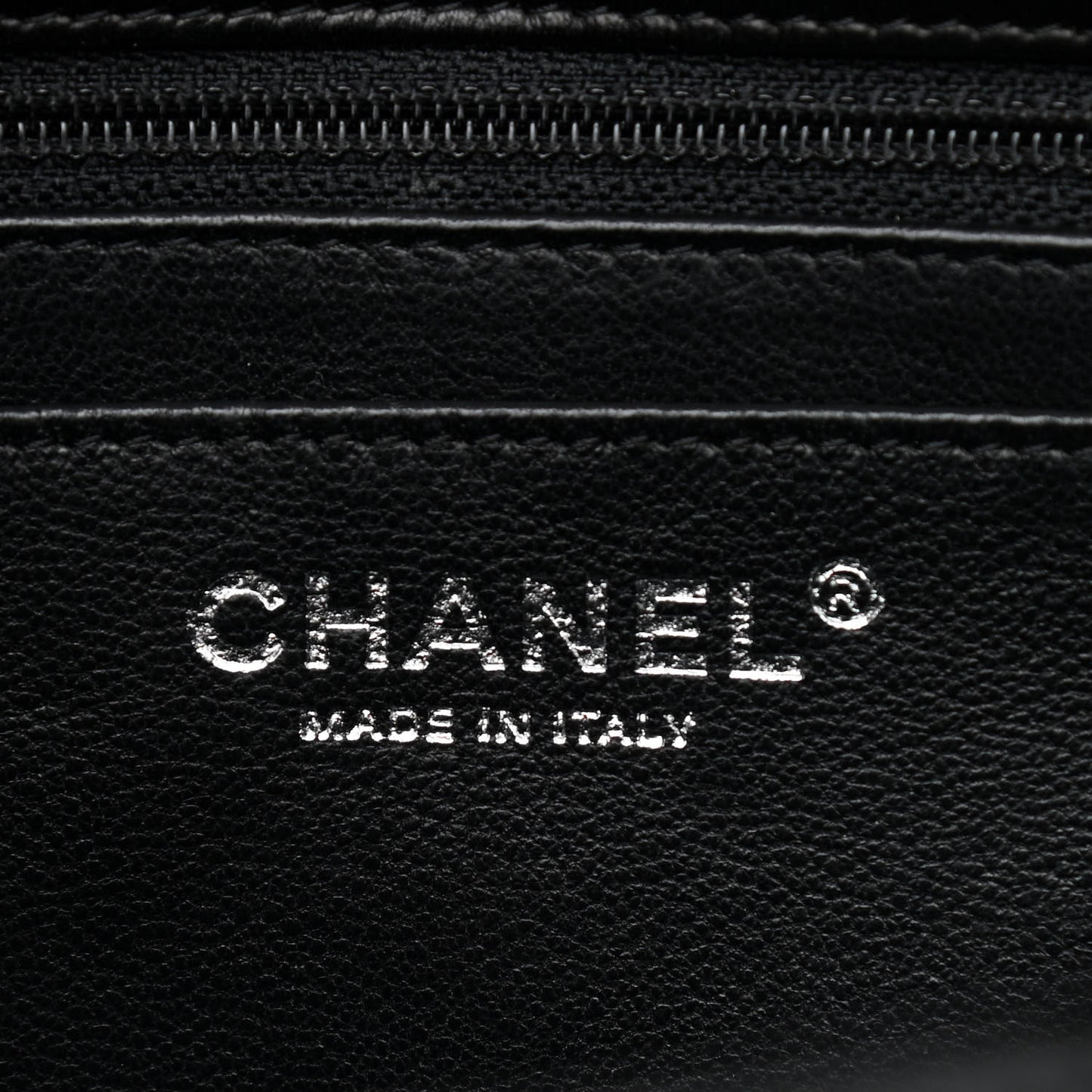 Patent Quilted Jumbo Double Flap Black