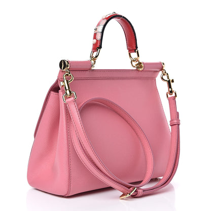 Dolce & Gabbana Dauphine Embellished Medium Miss Sicily Satchel Pink 3 of 11