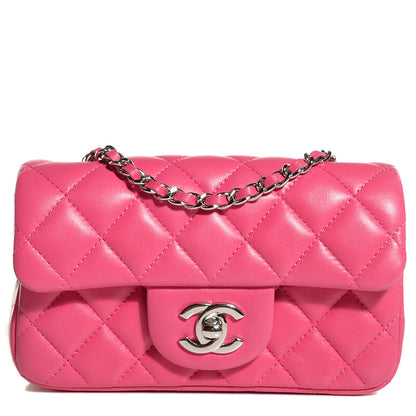 Chanel Lambskin Quilted Extra Mini Flap Dark Pink 1 of 9