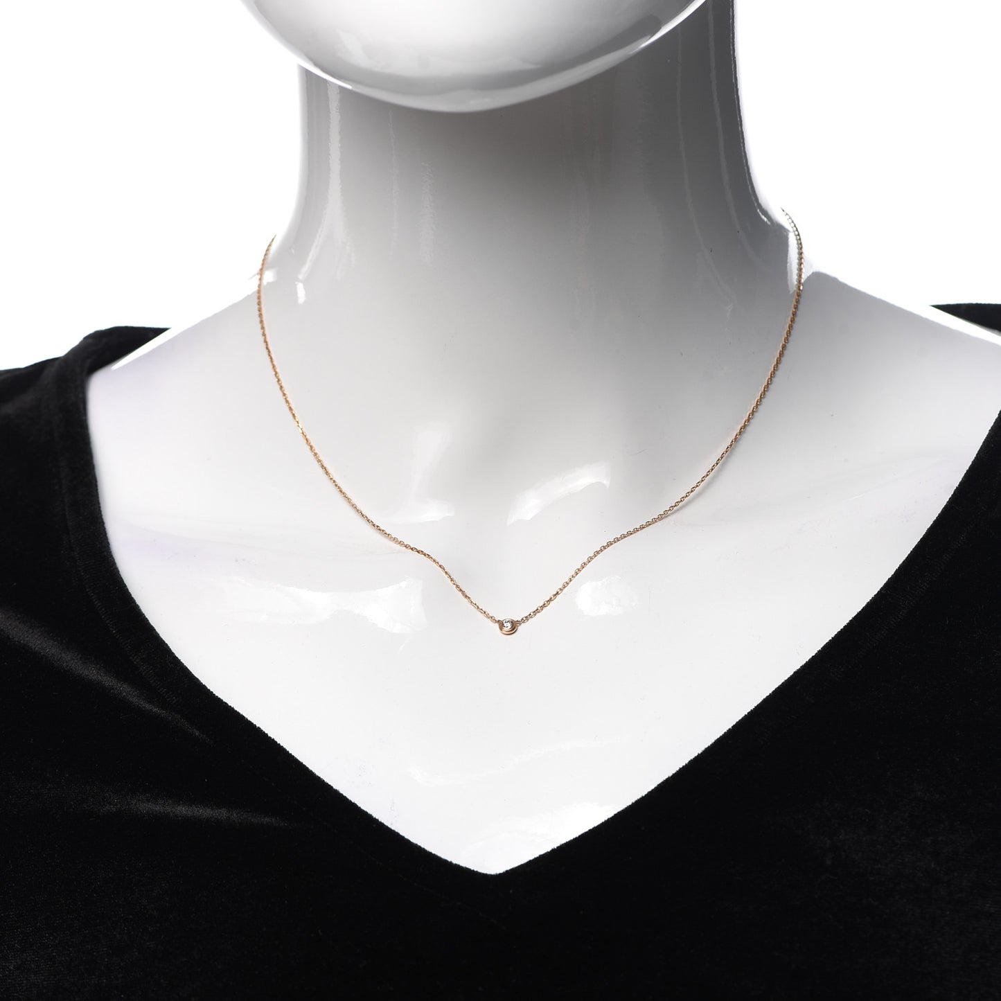 18K Pink Gold Diamond XS D'Amour Pendant Necklace