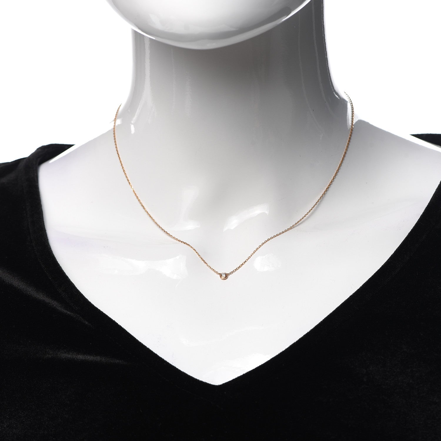 Cartier 18K Pink Gold Diamond XS D'Amour Pendant Necklace 2 of 5