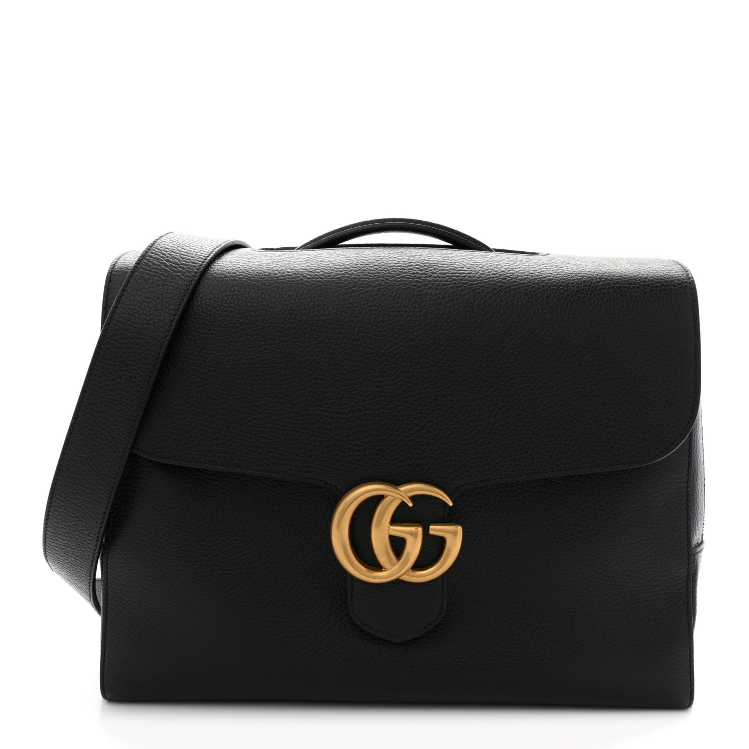 Gucci Dollar Calfskin GG Marmont Briefcase Black 1 of 9