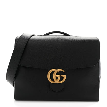 Gucci Dollar Calfskin GG Marmont Briefcase Black 1 of 9