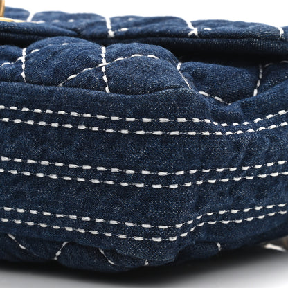 Chanel Denim Quilted Medium Denim Trip Single Flap Blue 10 of 10