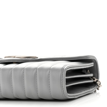 Gucci Calfskin Matelasse Aria GG Marmont Chain Wallet Deep Grey 10 of 10