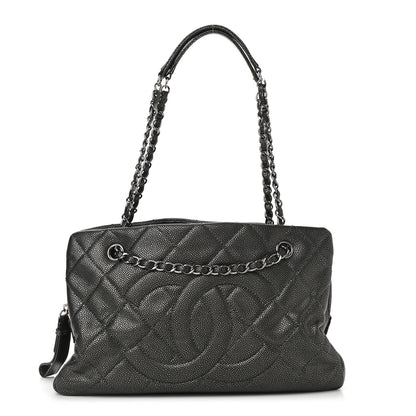Chanel Caviar Quilted Timeless CC Shopping Tote Dark Grey 1 of 13