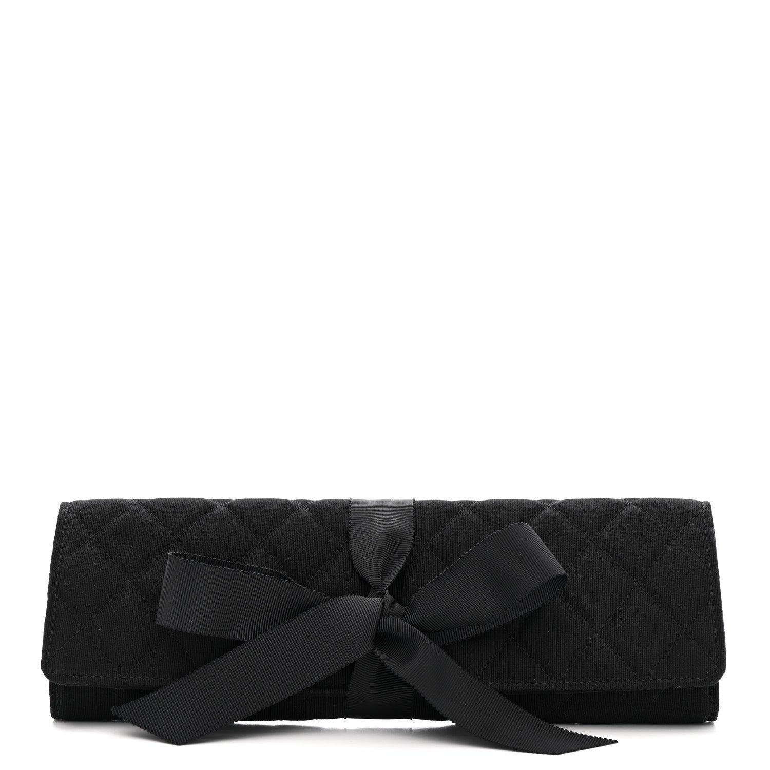 Chanel Grosgrain Quilted Jewelry Roll Case 1 of 12