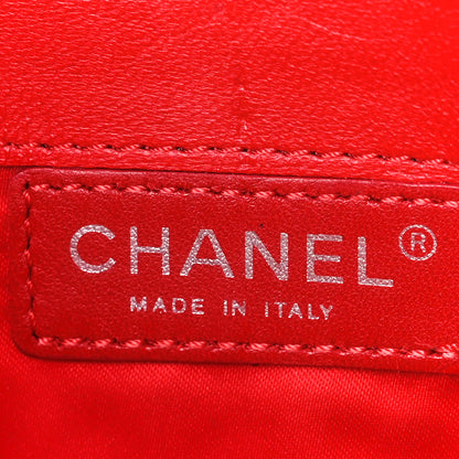 Chanel Lambskin Quilted Chain Clutch Flap Red 6 of 13