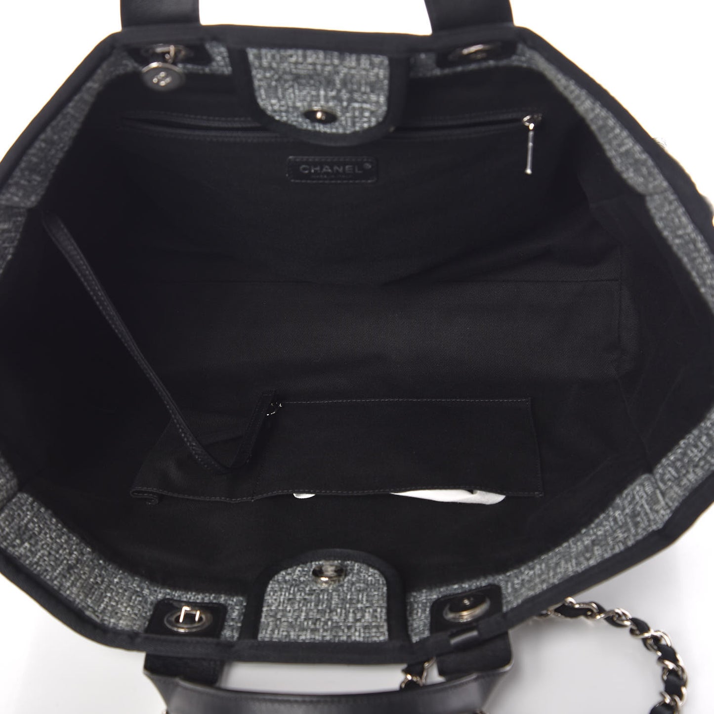 Canvas Large Deauville Tote Charcoal