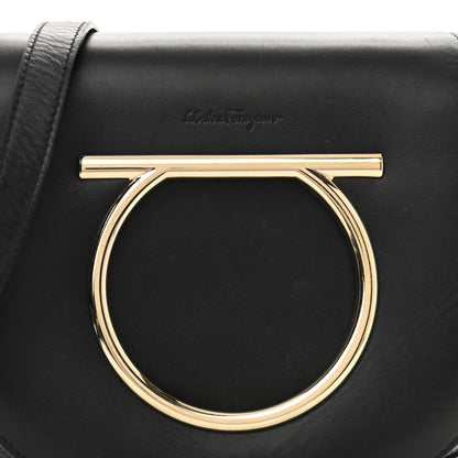 Salvatore Ferragamo Calfskin Small Vela Flap Bag Black 7 of 12