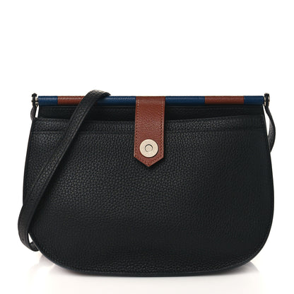 Hermes Taurillon Clemence Chevre Mysore Saut 25 Black 1 of 9