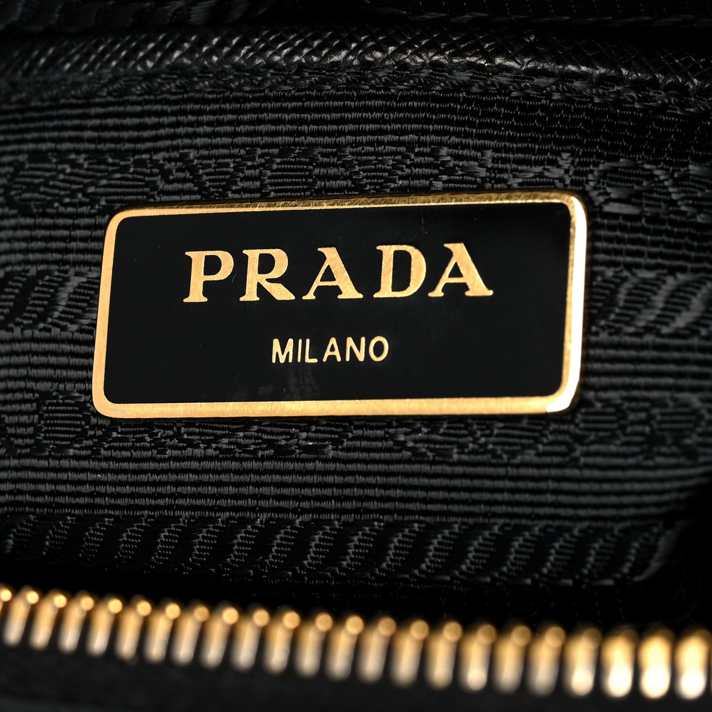 Tessuto Nylon Saffiano Tote Black