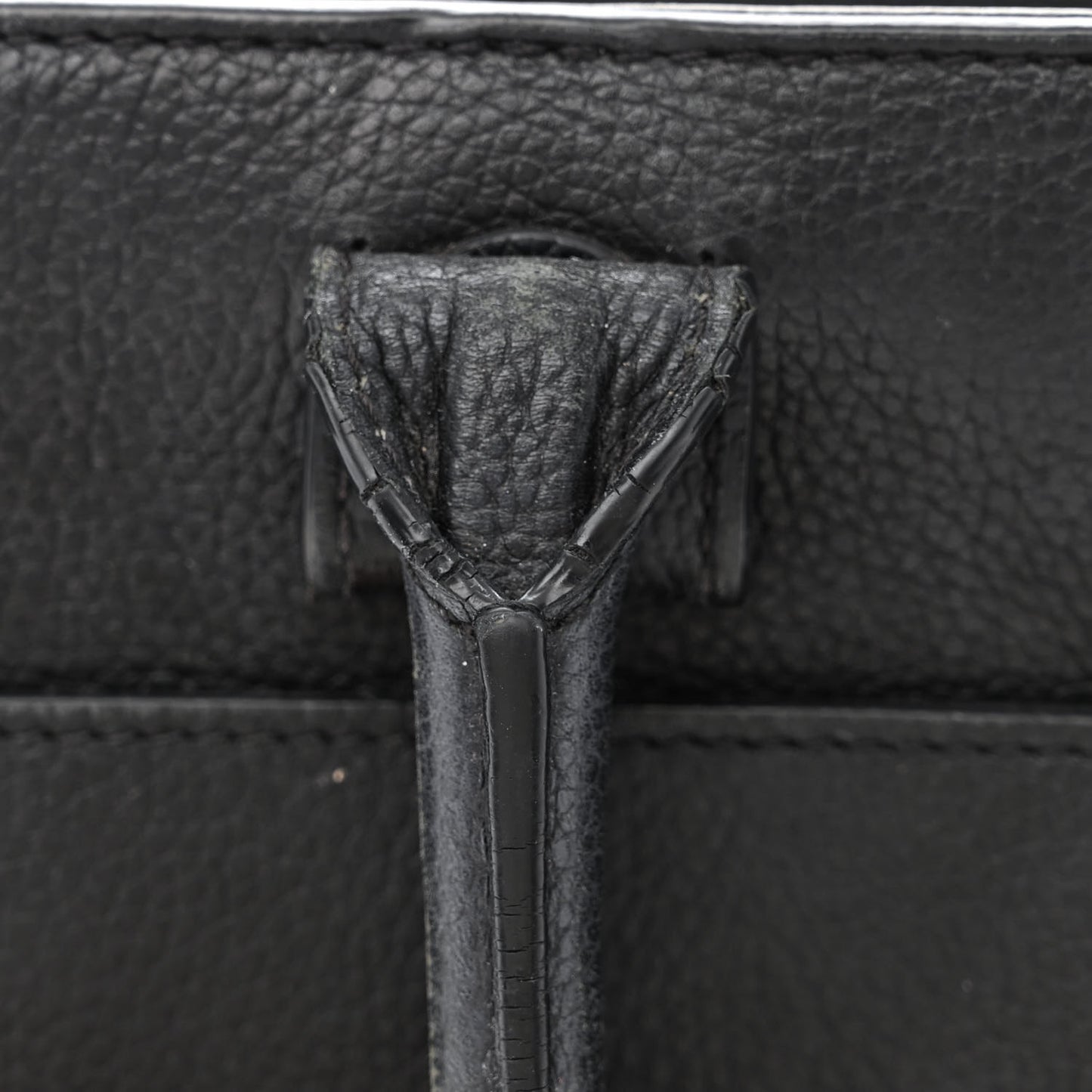 Grained Calfskin Small Neo Executive Shopper Tote Black
