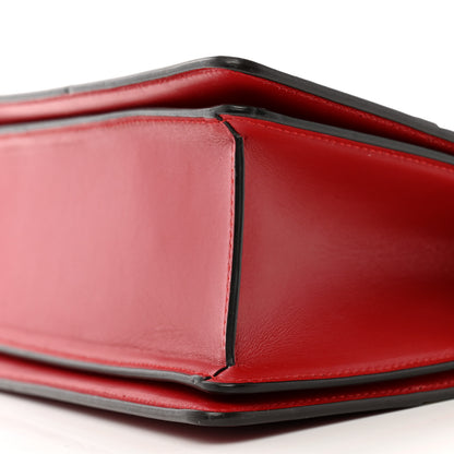 Gucci Calfskin Sylvie Web Small Queen Margaret Top Handle Bag Hibiscus Red Mystic White 10 of 13
