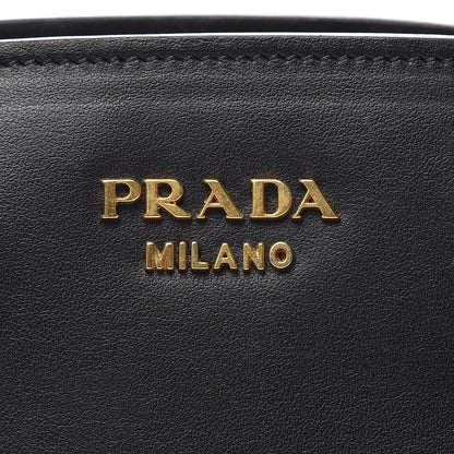 Prada Saffiano City Calfskin Small Esplanade Tote Mercurio Black 8 of 9