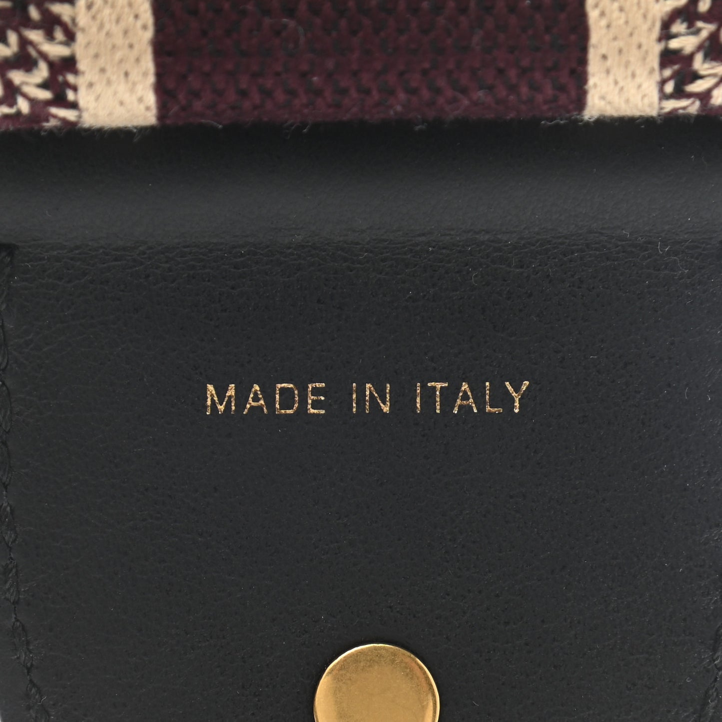 Canvas Embroidered Shoulder Strap Burgundy