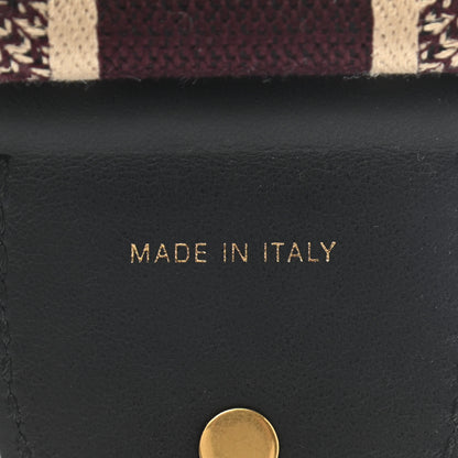 Christian Dior Canvas Embroidered Shoulder Strap Burgundy 4 of 8