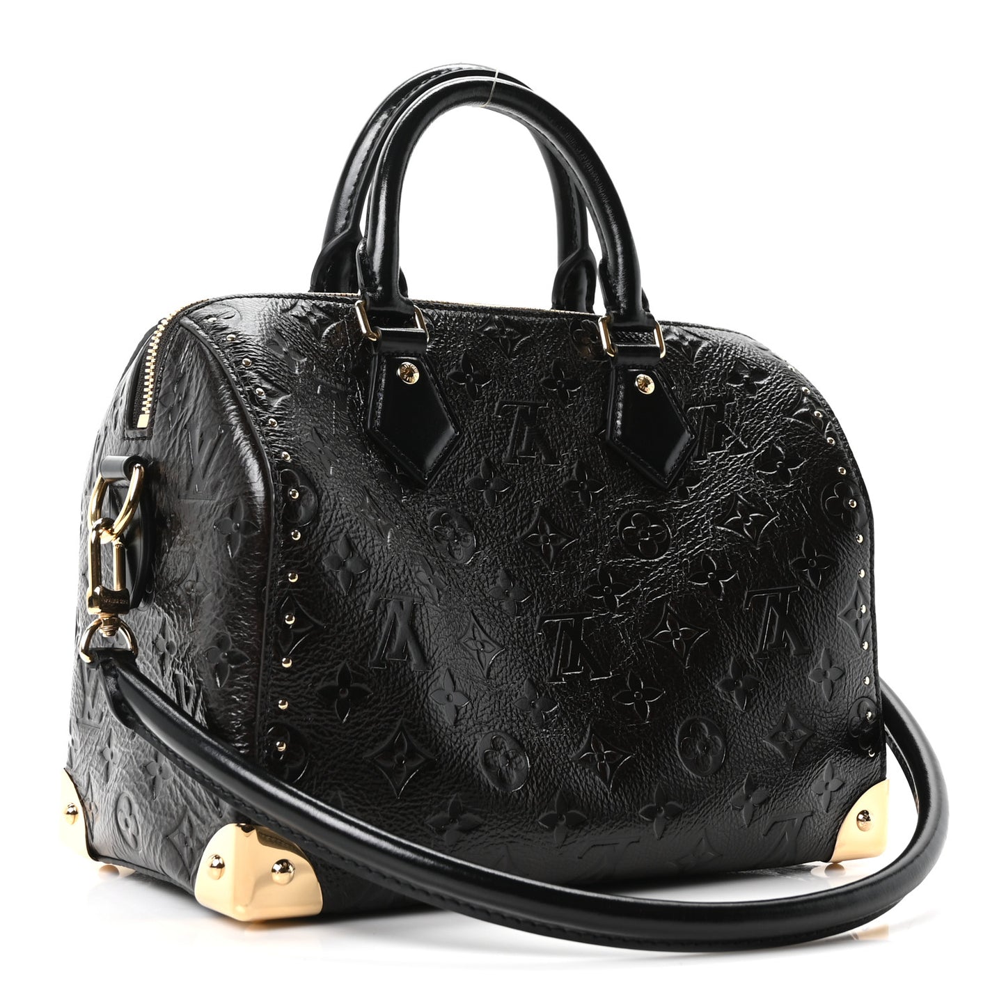 Calfskin Monogram Saga Speedy Trunk 25 Black