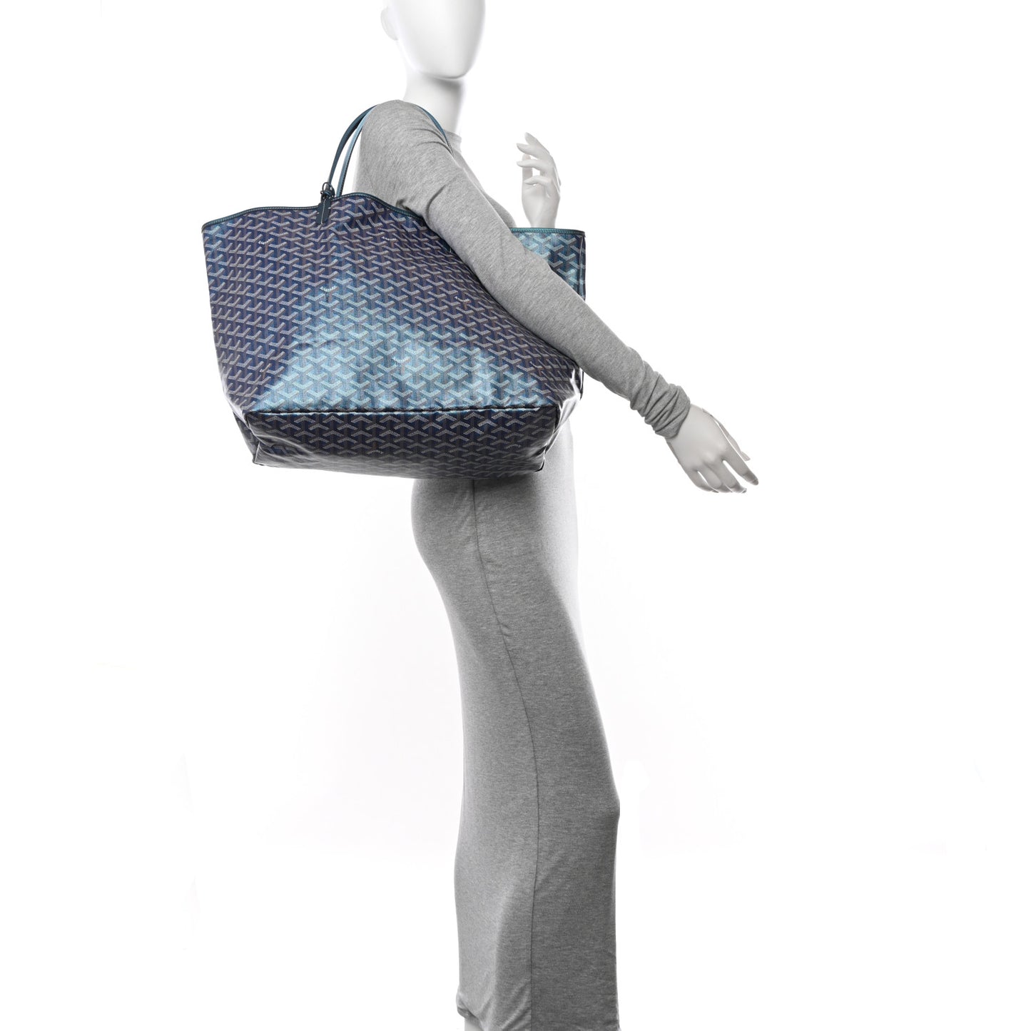 Iridescent Goyardine Saint Louis GM Pearly Blue