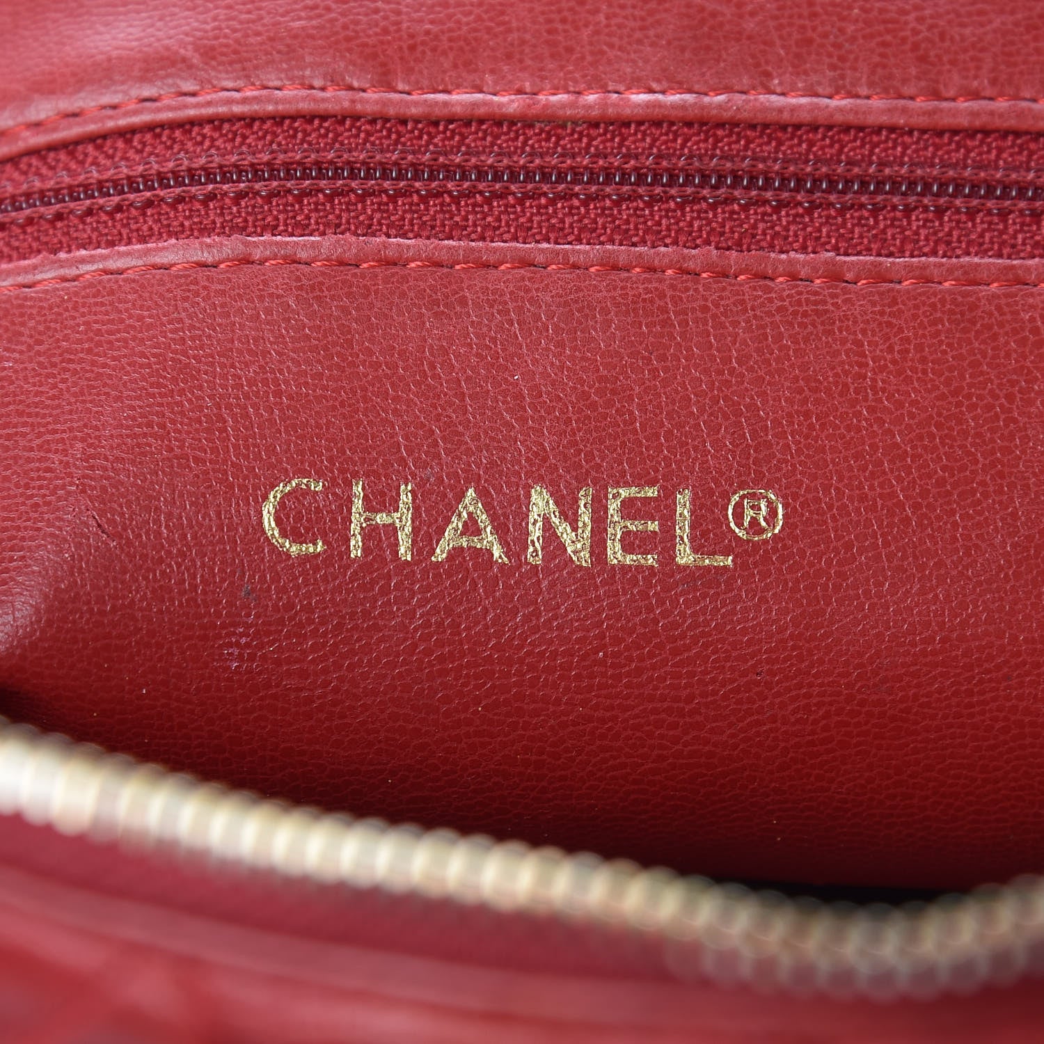 Chanel Lambskin Quilted Shoulder Bag Red 7 of 26