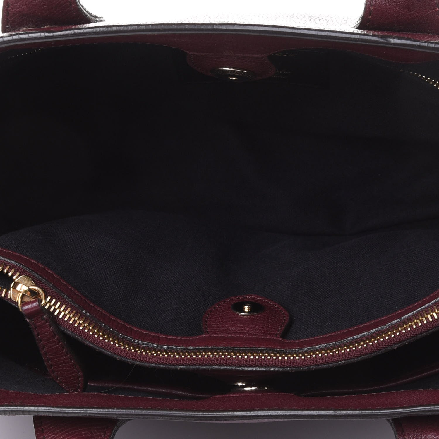 Burberry Grainy Calfskin House Check Medium Banner Tote Mahogany Red 4 of 5