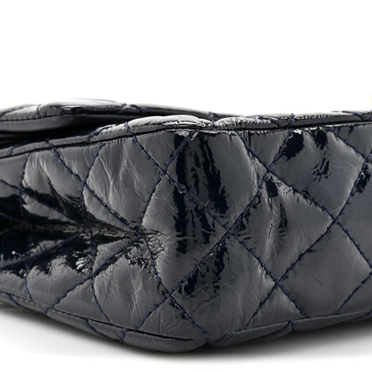 Chanel Distressed Patent Quilted 2.55 Reissue 226 Flap Blue 10 of 14