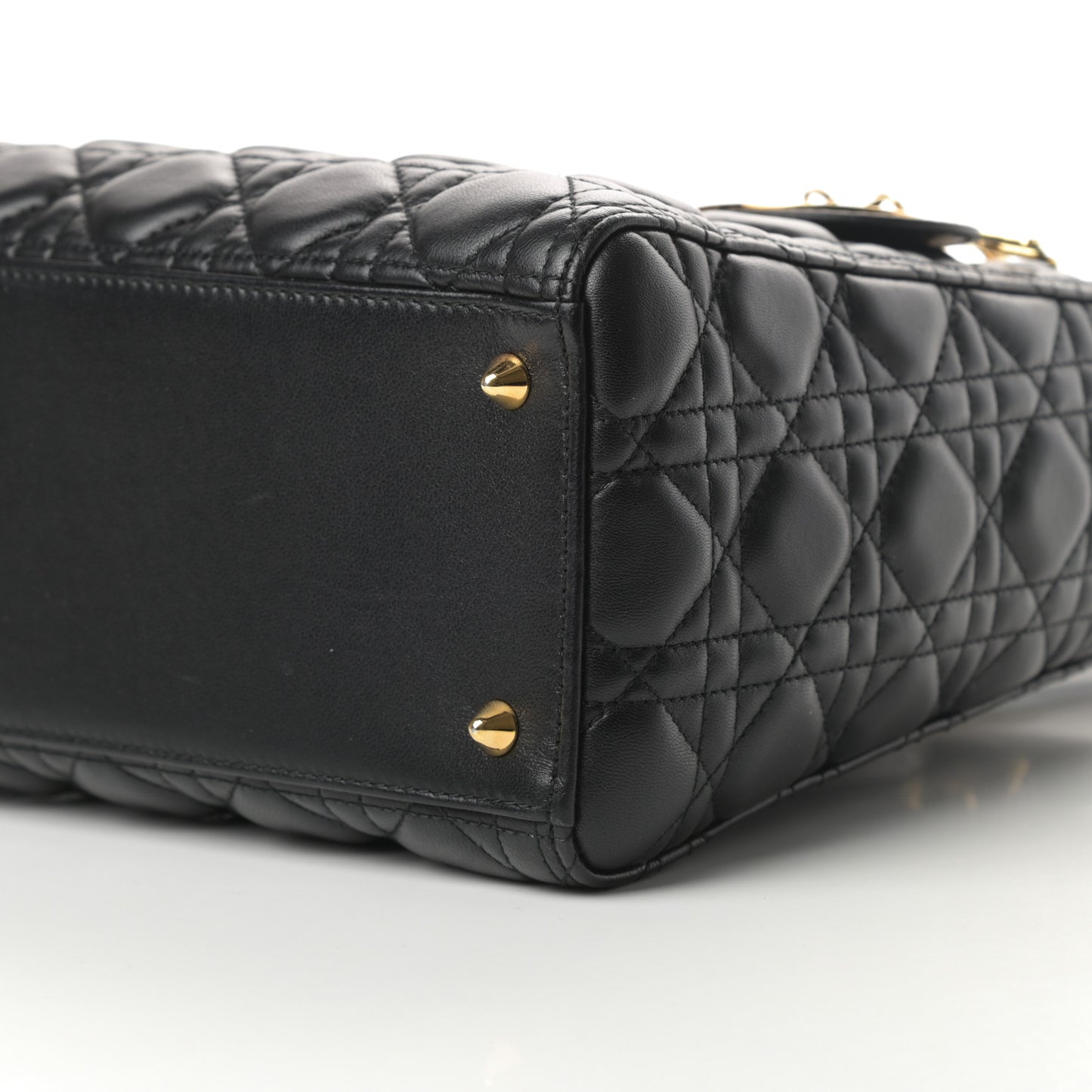 Lambskin Cannage Medium Lady Dior Black