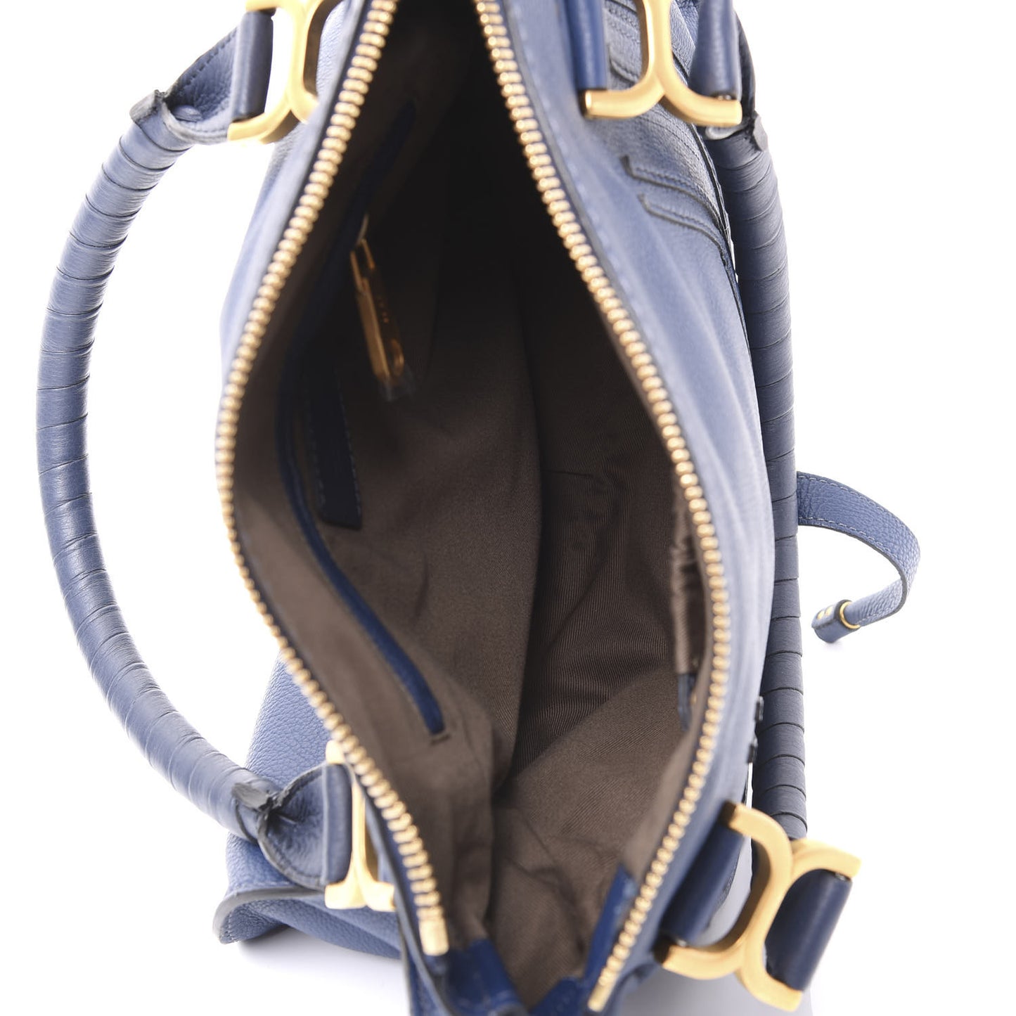 Calfskin Medium Marcie Satchel Royal Navy