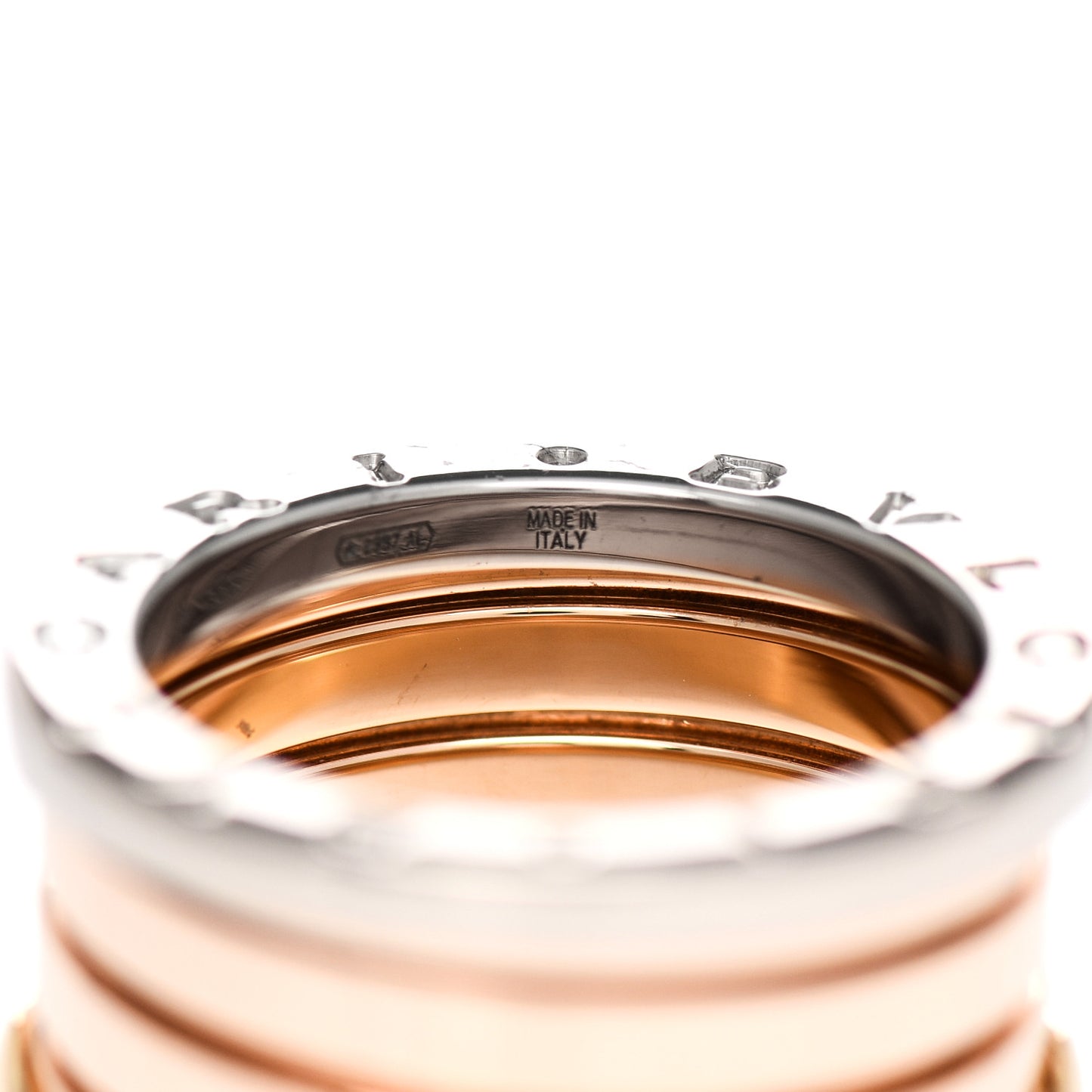 18K Rose White Yellow Gold B.Zero1 Four-Band Ring 51 5.75