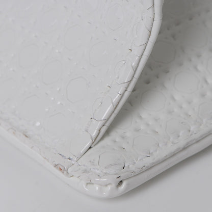 Christian Dior Patent Micro-Cannage Small Diorama Flap Bag White 20 of 21