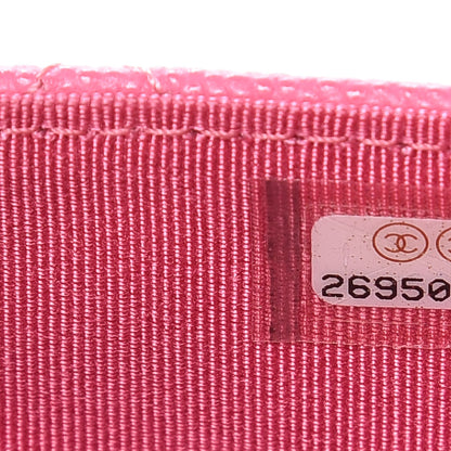 Chanel Caviar Quilted Flap Card Holder Pink 8 of 9